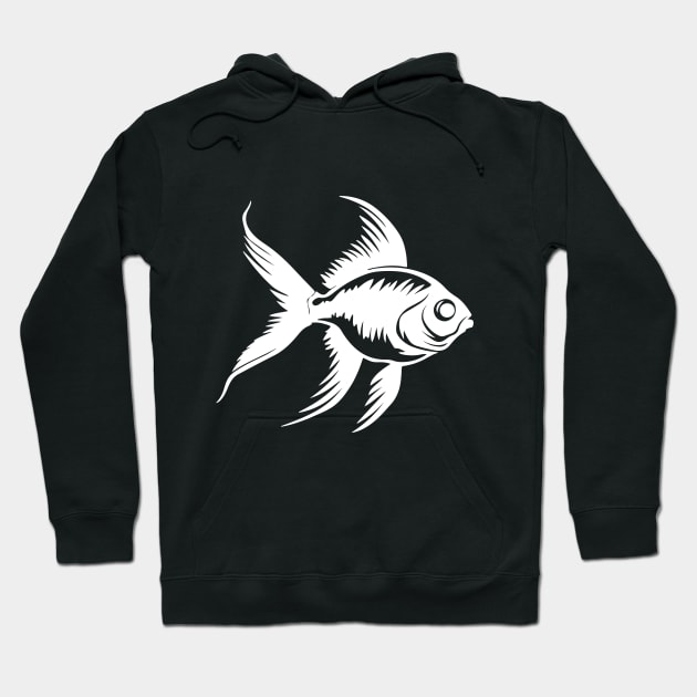 Goldfish (White) Hoodie by VelvetRoom